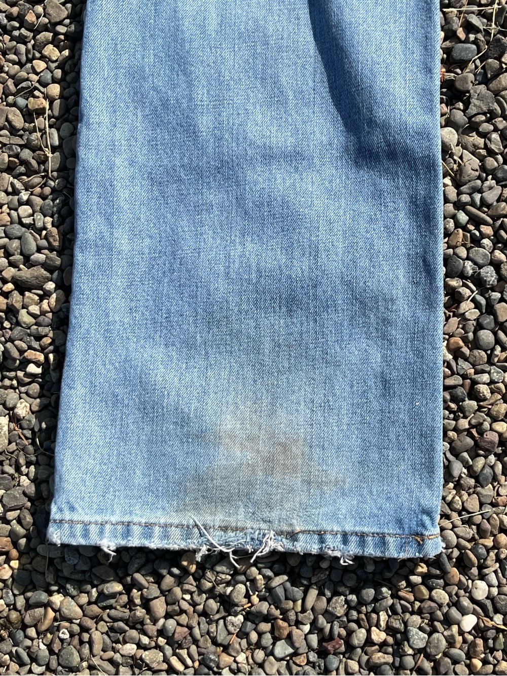 Hollister Women’s Jeans 34x34 Light Wash Straight Leg Distressed Denim - Picture 5 of 6
